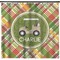 Golfer's Plaid Shower Curtain - Custom Size (Personalized)