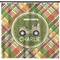 Golfer's Plaid Shower Curtain - 71" x 74" (Personalized)