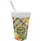 Golfer's Plaid Sippy Cup with Straw (Personalized)