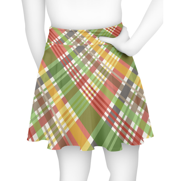 Golfer's Plaid Skater Skirt - Back