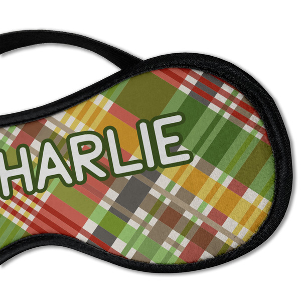 Golfer's Plaid Sleeping Eye Mask - DETAIL Large