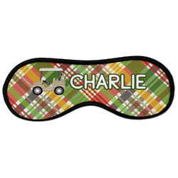 Golfer's Plaid Sleeping Eye Masks - Large (Personalized)