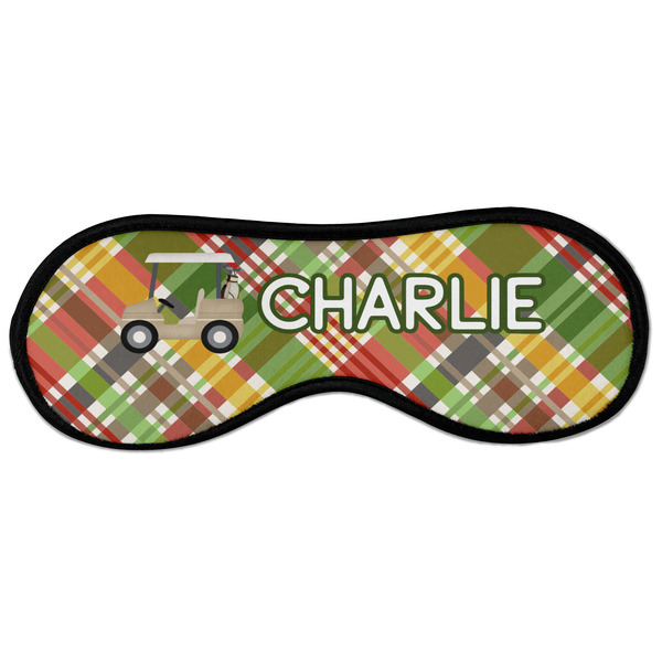 Custom Golfer's Plaid Sleeping Eye Masks - Large (Personalized)