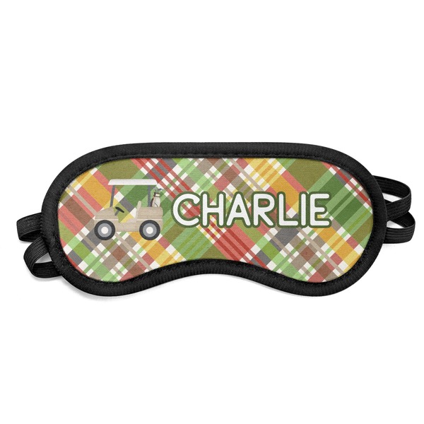 Custom Golfer's Plaid Sleeping Eye Mask - Small (Personalized)