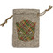Golfer's Plaid Small Burlap Gift Bag - Front