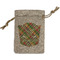 Golfer's Plaid Small Burlap Gift Bag - Front (Personalized)
