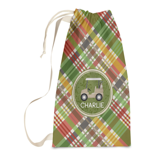 Custom Golfer's Plaid Laundry Bags - Small (Personalized)