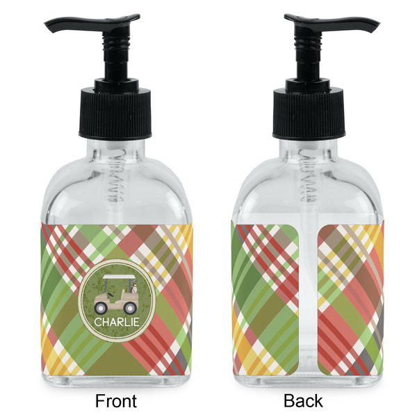 Golfer's Plaid Glass Soap/Lotion Dispenser - Approval