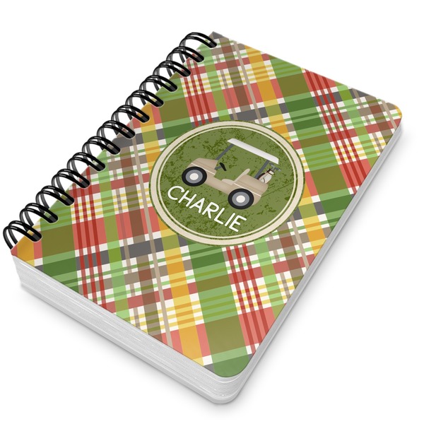 Golfer's Plaid Spiral Journal 5 x 7 - Main