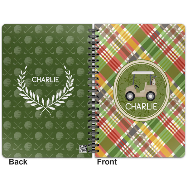 Golfer's Plaid Spiral Journal 7 x 10 - Apvl