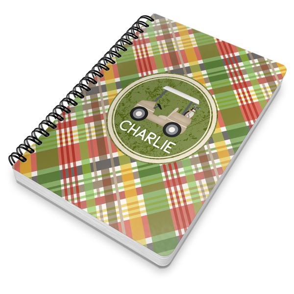 Golfer's Plaid Spiral Journal 7 x 10 - Main