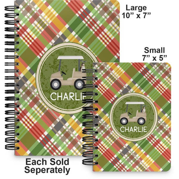 Golfer's Plaid Spiral Journal - Comparison
