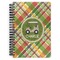 Golfer's Plaid Spiral Journal Large - Front View