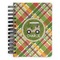 Golfer's Plaid Spiral Journal Small - Front View