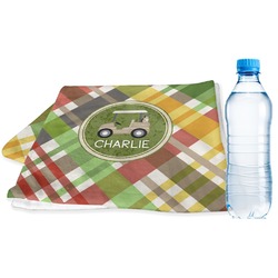 Golfer's Plaid Sports & Fitness Towel (Personalized)