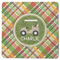 Golfer's Plaid Square Rubber Backed Coaster (Personalized)
