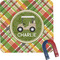 Golfer's Plaid Square Fridge Magnet (Personalized)