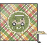 Golfer's Plaid Square Table Top (Personalized)