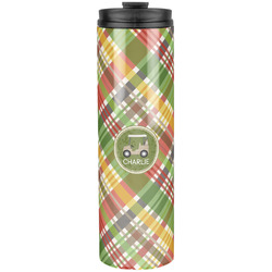 Golfer's Plaid Stainless Steel Skinny Tumbler - 20 oz (Personalized)