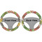 Golfer's Plaid Steering Wheel Cover- Front and Back