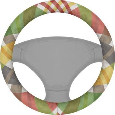 Golfer's Plaid Steering Wheel Cover (Personalized)