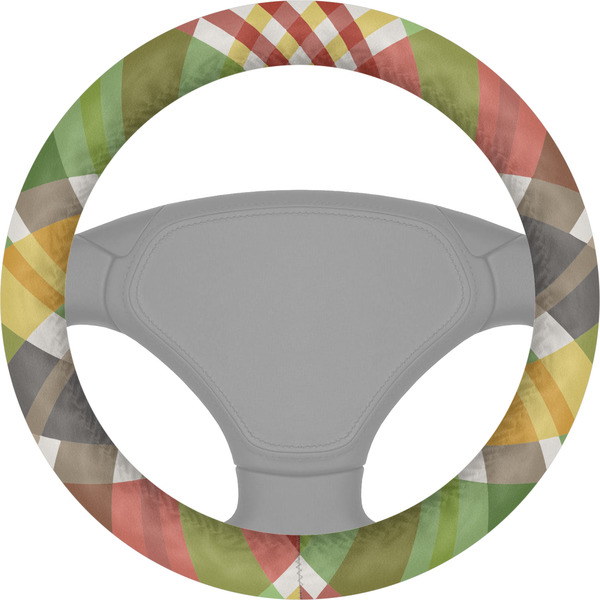 Custom Golfer's Plaid Steering Wheel Cover