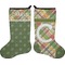 Golfer's Plaid Holiday Stocking - Double-Sided - Neoprene (Personalized)