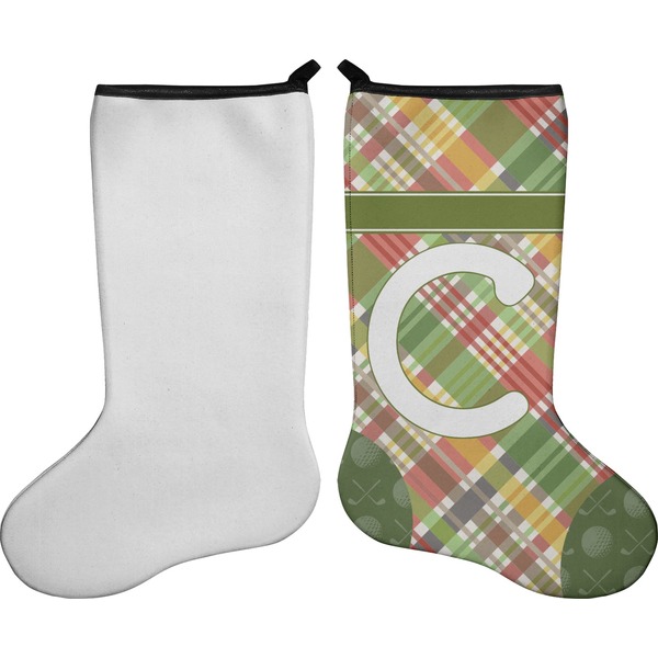 Golfer's Plaid Stocking - Single-Sided - Approval