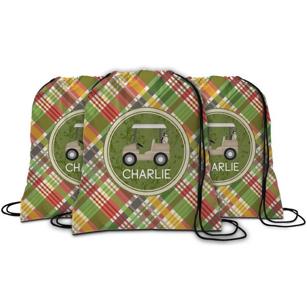 Golfer's Plaid String Backpack - MAIN