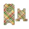 Golfer's Plaid Stylized Phone Stand - Front & Back - Large