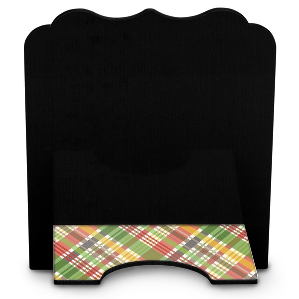 Golfer's Plaid Stylized Tablet Stand - Back