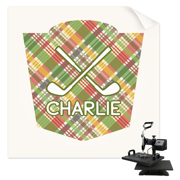 Custom Golfer's Plaid Sublimation Transfer (Personalized)