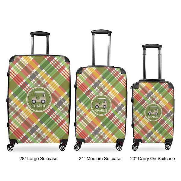 Golfer's Plaid Suitcase Set 1 - APPROVAL