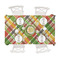 Golfer's Plaid Tablecloths (58"x102") - TOP VIEW (with plates)