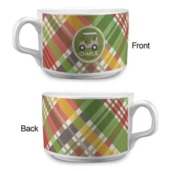 Golfer's Plaid Tea Cup - Single Apvl
