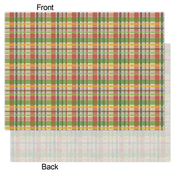 Golfer's Plaid Tissue Paper - Lightweight - Large - Front & Back