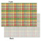 Golfer's Plaid Tissue Paper - Lightweight - Small - Front & Back