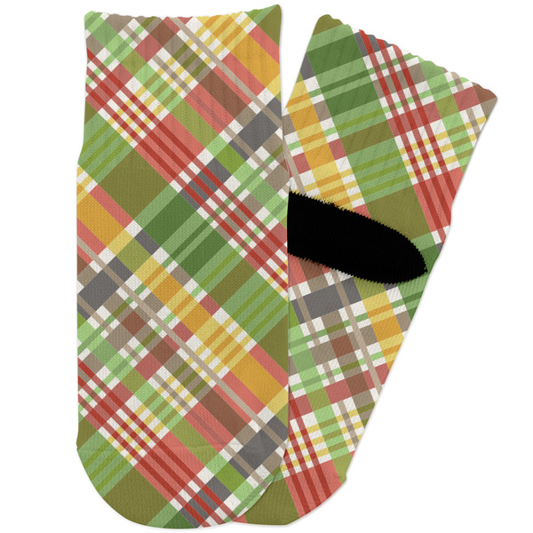 Custom Golfer's Plaid Toddler Ankle Socks