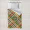 Golfer's Plaid Toddler Duvet Cover w/ Name or Text