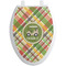 Golfer's Plaid Toilet Seat Decal Elongated