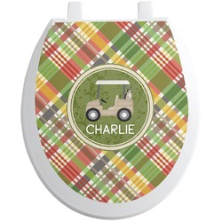 Golfer's Plaid Toilet Seat Decal (Personalized)
