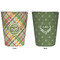 Golfer's Plaid Trash Can White - Front and Back - Apvl