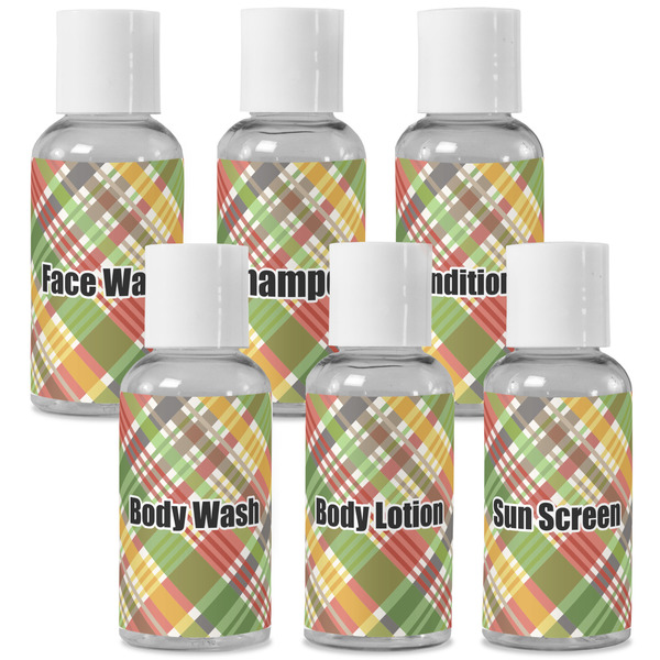 Custom Golfer's Plaid Travel Bottles (Personalized)