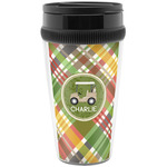 Golfer's Plaid Acrylic Travel Mug without Handle (Personalized)