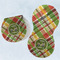 Golfer's Plaid Two Peanut Shaped Burps - Open and Folded