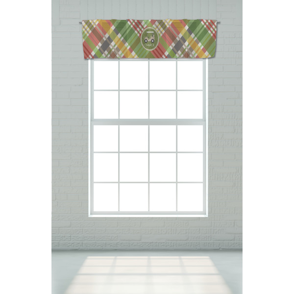 Golfer's Plaid Valance - On window