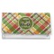 Golfer's Plaid Vinyl Check Book Cover - Front