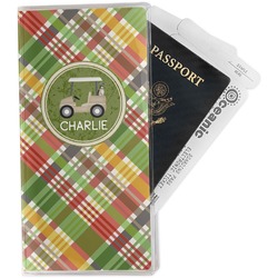 Golfer's Plaid Travel Document Holder