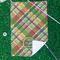 Golfer's Plaid Waffle Weave Golf Towel - In Context