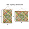 Golfer's Plaid Wall Hanging Tapestries - Parent/Sizing
